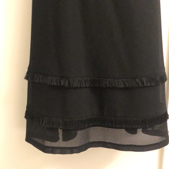 Sandro black fringe cocktail dress - Picture 3 of 6